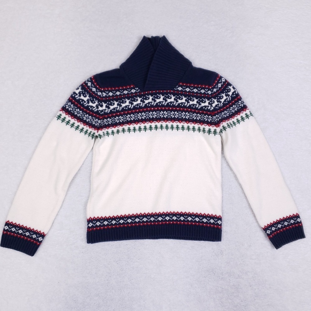Navy and White Kids Sweater